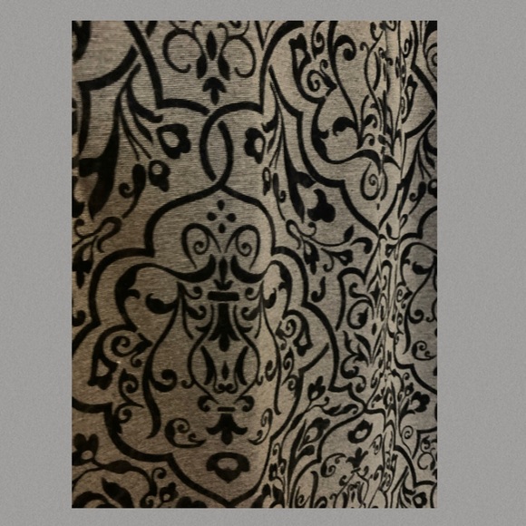 Land’s End Grey and Black Velvet Dress with Scroll Design - Picture 4 of 4